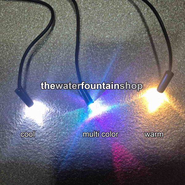 3 comparison color led light for water water fountain