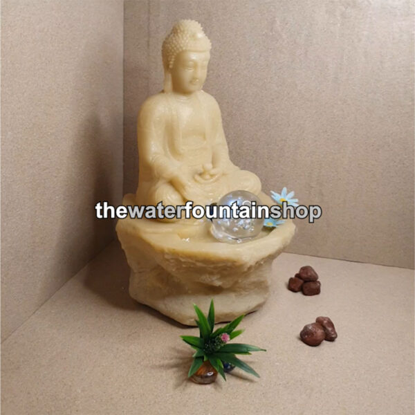 fengshui tabletop buddha water feature fountain from left