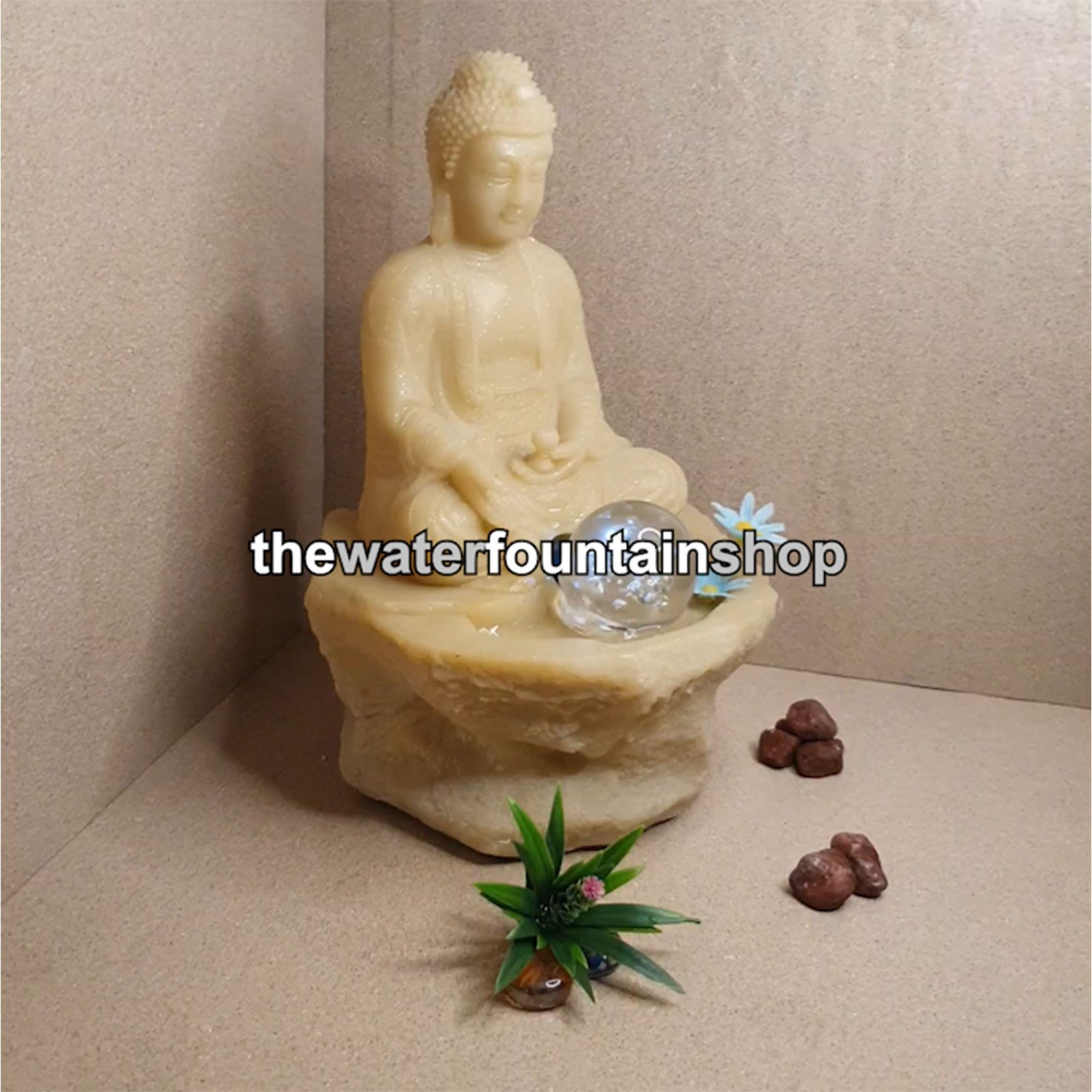Tabletop Meditation Fountain With USB Power - Mini Waterfall Decor For Office & Home