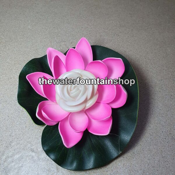 Pink White Water Lily Pond Deco